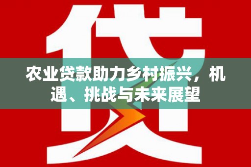 营口农业贷款助力乡村振兴，机遇、挑战与未来展望
