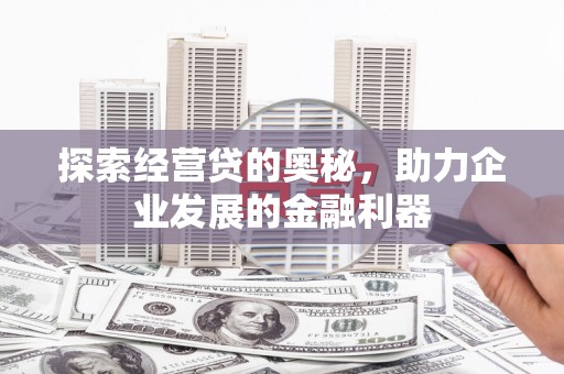 志丹探索经营贷的奥秘，助力企业发展的金融利器