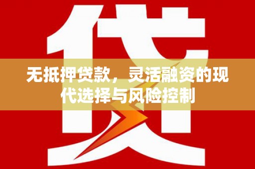 盐津无抵押贷款，灵活融资的现代选择与风险控制