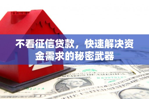 小金不看征信贷款，快速解决资金需求的秘密武器