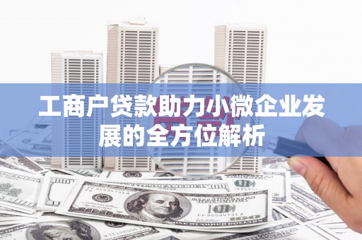 隆尧工商户贷款助力小微企业发展的全方位解析