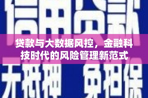 韩城贷款与大数据风控，金融科技时代的风险管理新范式