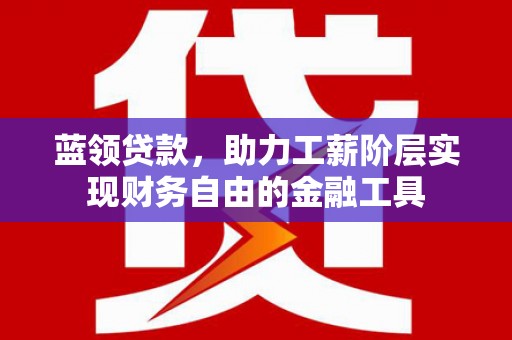 善化蓝领贷款，助力工薪阶层实现财务自由的金融工具