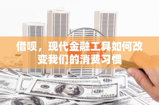 花莲借呗，现代金融工具如何改变我们的消费习惯