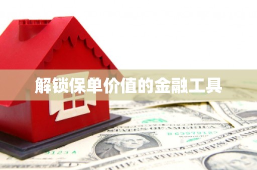 塔什库尔干塔吉克解锁保单价值的金融工具